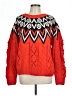 Lucky Brand Fair Isle Orange Red Pullover Sweater Size L - photo 1