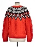 Lucky Brand Fair Isle Orange Red Pullover Sweater Size L - photo 2