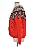 Lucky Brand Fair Isle Orange Red Pullover Sweater Size L - photo 5
