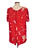 Torrid 100% Rayon Red Short Sleeve Blouse Size Lg Plus (0) - photo 2