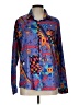 Denimland Print Blue Long Sleeve Blouse Size L - photo 1