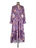 Three Floor 100% Polyester Paisley Purple Casual Dress Size 8 - photo 1