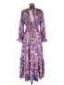Three Floor 100% Polyester Paisley Purple Casual Dress Size 8 - photo 2