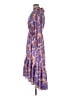 Three Floor 100% Polyester Paisley Purple Casual Dress Size 8 - photo 5