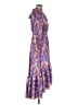 Three Floor 100% Polyester Paisley Purple Casual Dress Size 8 - photo 4