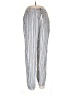 Angie 100% Rayon Stripes Silver Casual Pants Size M - photo 1