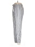 Angie 100% Rayon Stripes Silver Casual Pants Size M - photo 5