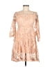 Few Moda 100% Polyester Solid Tan Cocktail Dress Size L - photo 1