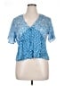 Reistor Blue Short Sleeve Blouse Size XL - photo 1
