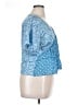 Reistor Blue Short Sleeve Blouse Size XL - photo 4
