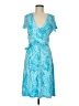 Lands' End Paisley Blue Cocktail Dress Size 6 - 8 - photo 1