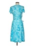 Lands' End Paisley Blue Cocktail Dress Size 6 - 8 - photo 2