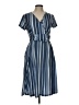 Unbranded Stripes Blue Casual Dress Size L - photo 1