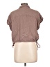 True Craft Brown Short Sleeve Blouse Size L - photo 2