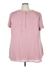 Evri 100% Polyester Pink Short Sleeve Blouse Size 3X - photo 1