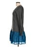 Splendid Color Block Gray Casual Dress Size L - photo 5