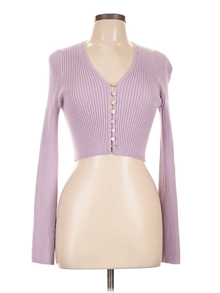 Pre-owned Sincerely Jules Long Sleeve Button Down Shirt In Purple