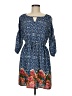 Red Camel 100% Polyester Paisley Blue Casual Dress Size M - photo 1