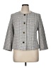 Le Suit 100% Polyester Houndstooth Gray Blazer Size 14 - photo 1