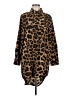 Unbranded 100% Polyester Animal Print Brown Long Sleeve Blouse Size L - photo 1