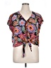 Torrid Purple Short Sleeve Blouse Size 1X Plus (1) - photo 1