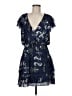 Parker 100% Polyester Paisley Blue Cocktail Dress Size M - photo 1