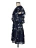 Parker 100% Polyester Paisley Blue Cocktail Dress Size M - photo 5