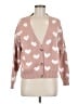 Dreamers Hearts Pink Cardigan Size M - photo 1