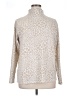 Emily Daniels Animal Print Tan Turtleneck Sweater Size XL - photo 1