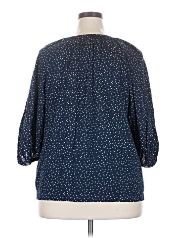 LC Lauren Conrad 3/4 Sleeve Button-Down Shirt (view 2)