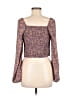 Pink Rose 100% Polyester Purple Long Sleeve Top Size M - photo 2
