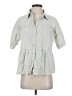 Unbranded Green 3/4 Sleeve Button-Down Shirt Size XS - photo 1