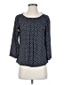 Ann Taylor LOFT 100% Polyester Polka Dots Blue 3/4 Sleeve Blouse Size S - photo 1