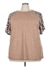 Unbranded Animal Print Brown Short Sleeve T-Shirt Size 3X - photo 1