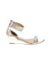 Badgley Mischka 100% Leather Silver Wedges Size 9 1/2 - photo 1