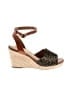 Old Navy Animal Print Brown Wedges Size 6 - photo 1