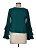 Meraki Teal Long Sleeve Blouse Size M - photo 1