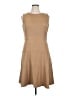 Studio One 100% Polyester Solid Tan Casual Dress Size 16 - photo 1