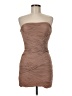 BCBGMAXAZRIA 100% Nylon Solid Tan Brown Cocktail Dress Size 8 - photo 1
