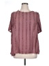 Everleigh 100% Polyester Burgundy Short Sleeve Blouse Size 1X - photo 1