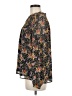 Ann Taylor LOFT 100% Polyester Floral Black Long Sleeve Blouse Size M - photo 5
