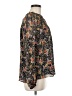 Ann Taylor LOFT 100% Polyester Floral Black Long Sleeve Blouse Size M - photo 4