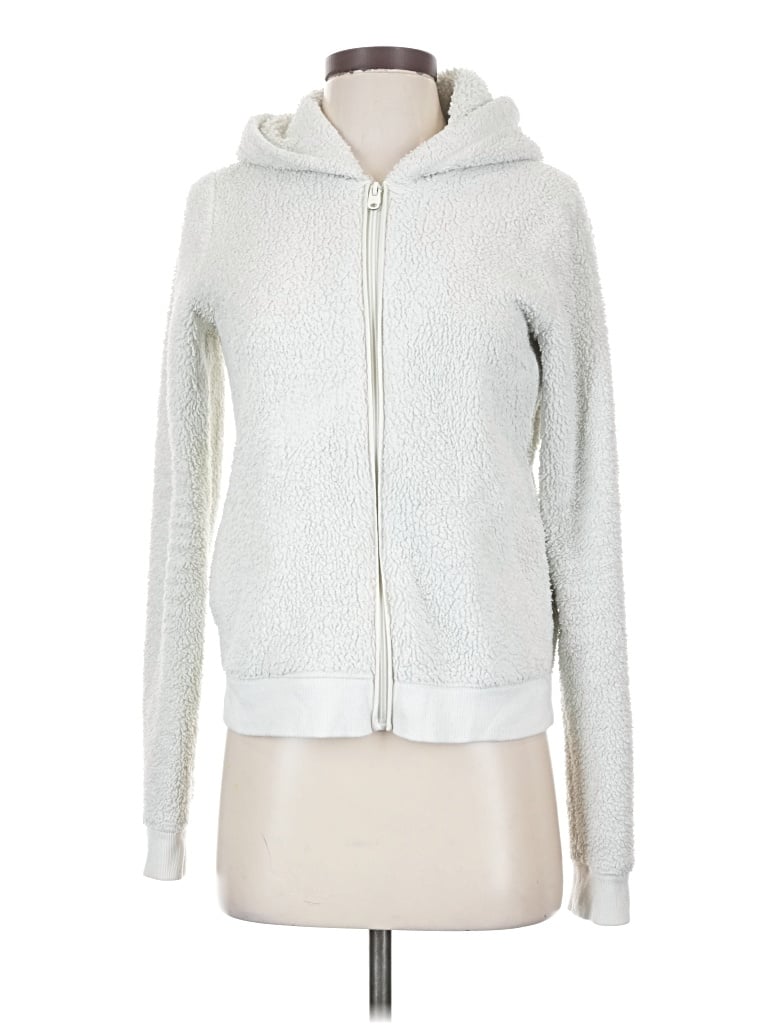 Pre-owned Gilly Hicks Zip Up Hoodie In Silver
