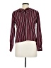 Unbranded Stripes Burgundy Long Sleeve Blouse Size M - photo 2