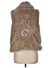 Mystree 100% Polyester Tan Faux Fur Vest Size M - photo 2