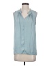 Simply Vera Vera Wang 100% Polyester Blue Sleeveless Blouse Size S - photo 1