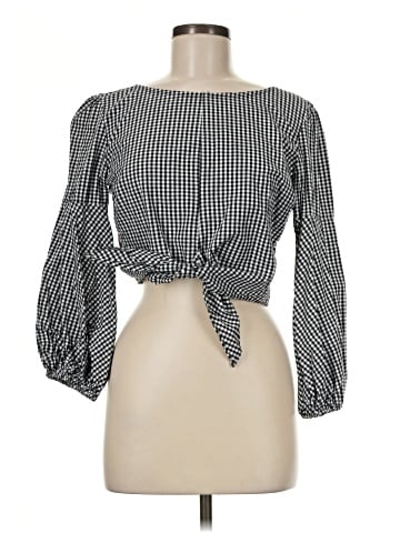 Aqua Long Sleeve Blouse (view 1)