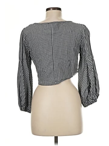Aqua Long Sleeve Blouse (view 2)