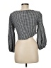 Aqua Black Long Sleeve Blouse Size M - photo 2