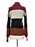 It's Our Time Color Block Brown Turtleneck Sweater Size S - photo 2